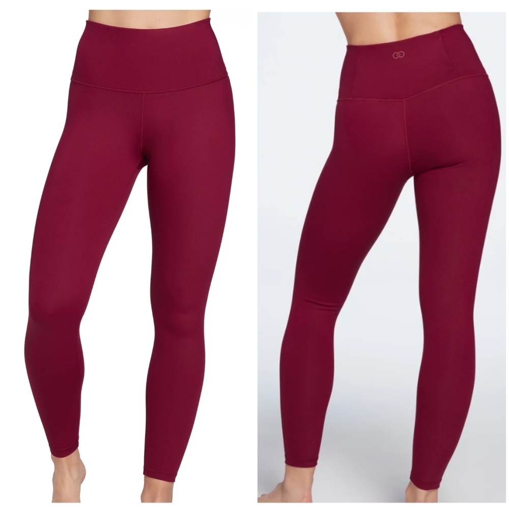 CALIA essential shine leggings tights high rise berry rich pink full length New - Picture 2 of 10